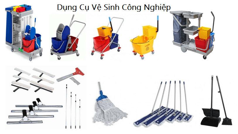 Các loại dụng cụ vệ sinh công nghiệp Các loại dụng cụ vệ sinh công nghiệp